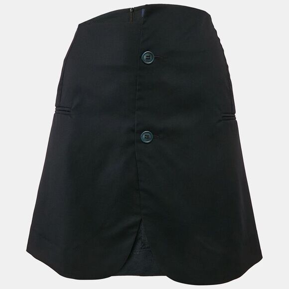 Jacquemus Navy Blue Gabardine Mini Skirt M